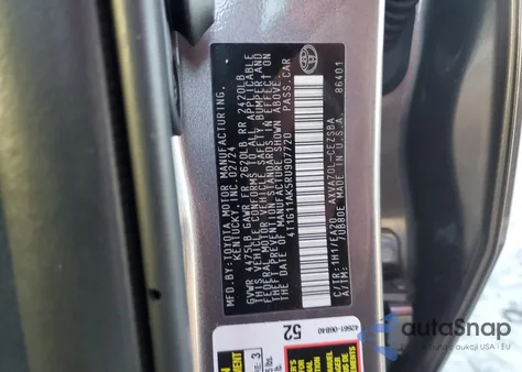 2024 Toyota Camry Se Night Shade z USA, uszkodzony, nr VIN 4T1G11AK5RU907720